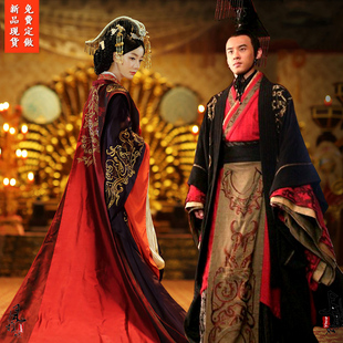 汉朝汉服嫁衣奢华中式婚礼婚服皇后凤冠霞帔古装喜服新娘服卫子夫