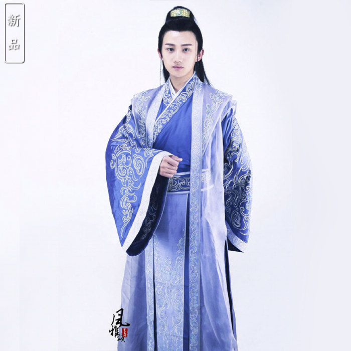 锦绣未央同款唐风汉服影视男士古装梁振伦李敏德绣花公子服少爷服