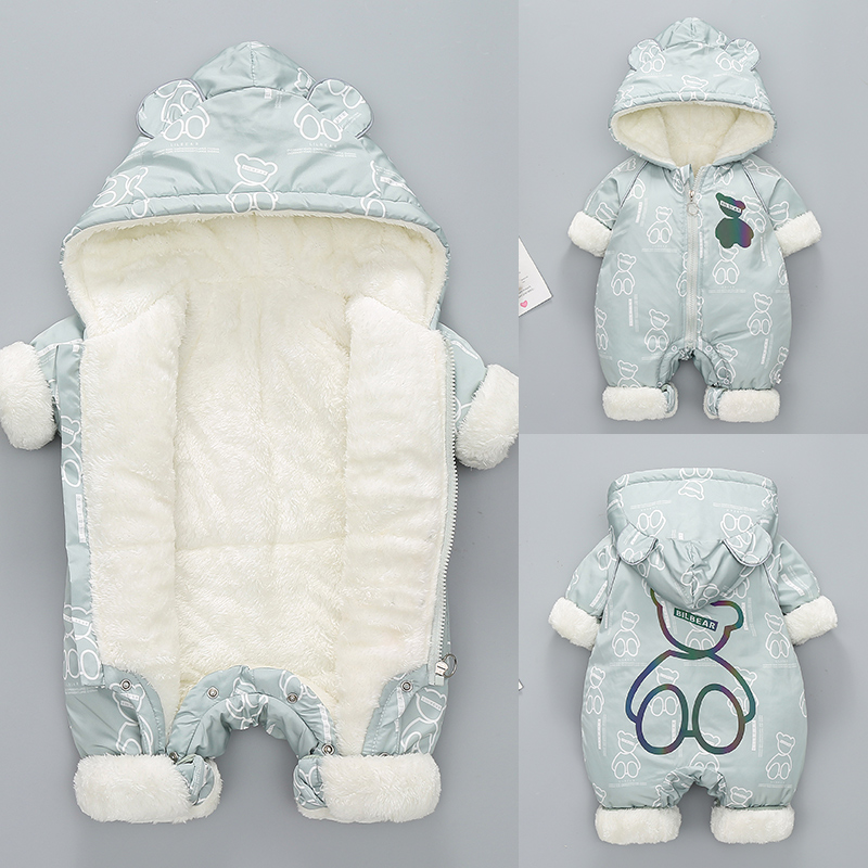 婴儿连体衣爬服加厚冬季