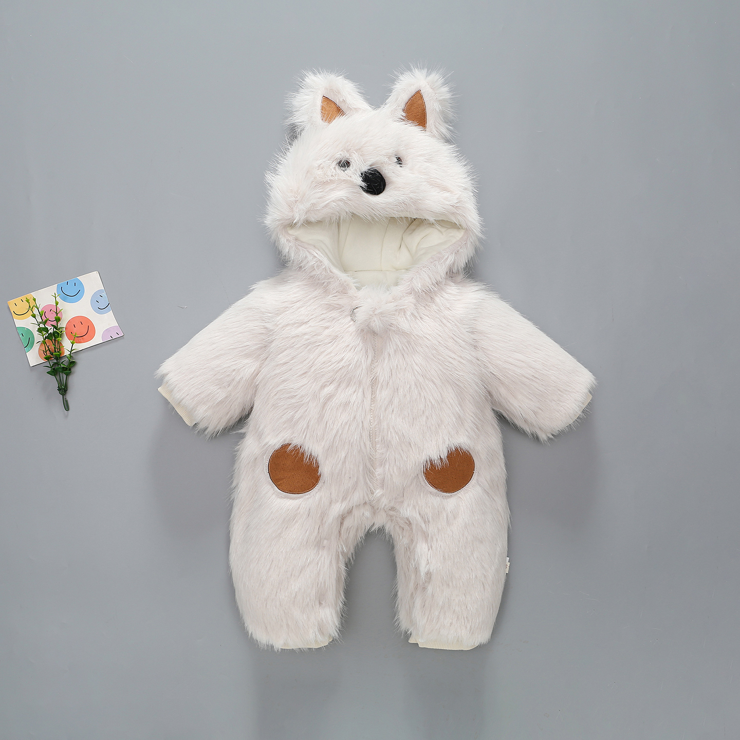 婴儿衣服秋冬装连体衣新生宝宝加厚外出爬服洋气外套加绒保暖棉服