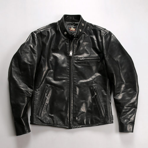 咖啡骑士肖特641款牛皮皮衣男士立领复古机车阿美咔叽真皮皮衣