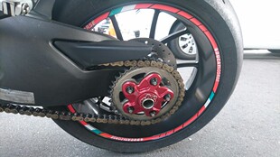 轮毂贴 杜卡迪钢圈贴 反光 个性 696摩托车轮框贴 DUCATI CORSE