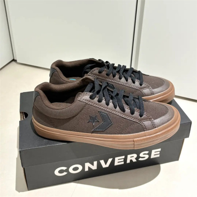 CONVERSE Sport Casual正品匡威深棕色低帮复古休闲滑板鞋A13786C