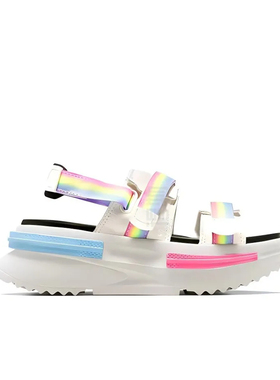 CONVERSE RUNSTAR 匡威白彩虹夹心厚底凉鞋 A10219C