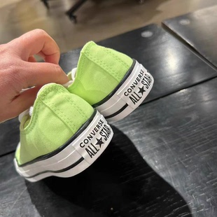 A03797c CONVERSE正品 匡威allstar经典 款 荧光绿荧光橙低帮帆布鞋