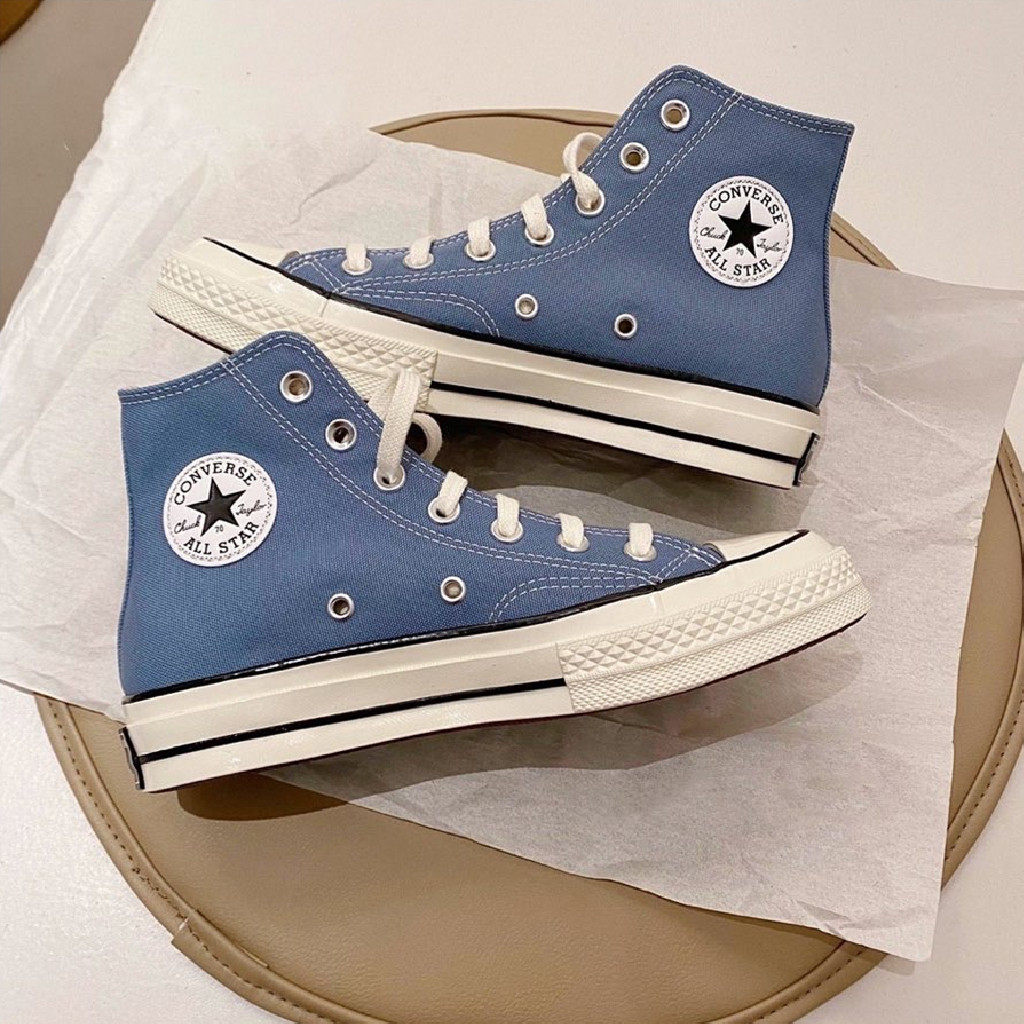 converse 匡威1970s 22年新款雾霾蓝色浅靛蓝高帮帆布鞋 172682c