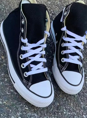 CONVERSE ALLSTAR PRO匡威黑色翻毛皮高帮休闲复古帆布鞋 159573C