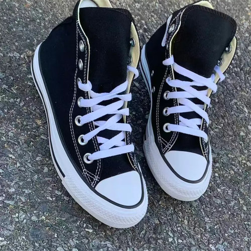 CONVERSE ALLSTAR PRO匡威黑色翻毛皮高帮休闲复古帆布鞋 159573C