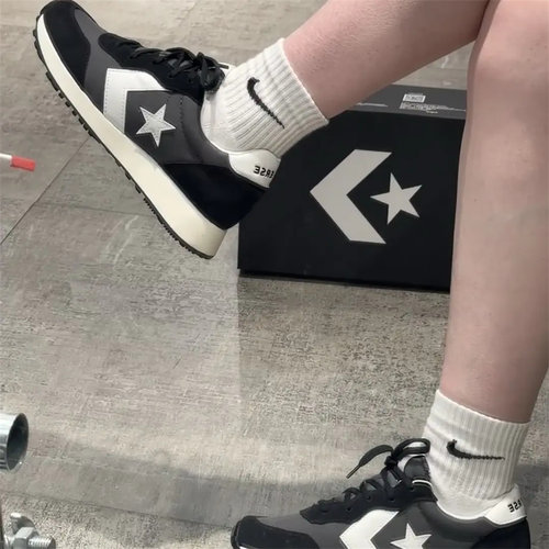 CONVERSE OMEGA TRAINER匡威黑色拼接运动质感复古慢跑鞋 A13378C