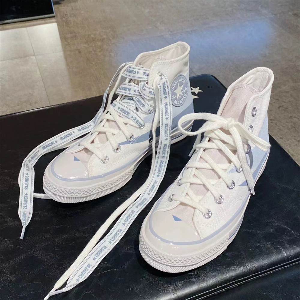 正品匡威CONVERSE 1970S复古风蓝字母高帮帆布鞋A07077CA07076c