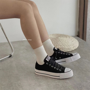 CONVERSE匡威AllStar经典款松糕厚底增高女鞋低帮帆布鞋 560250c