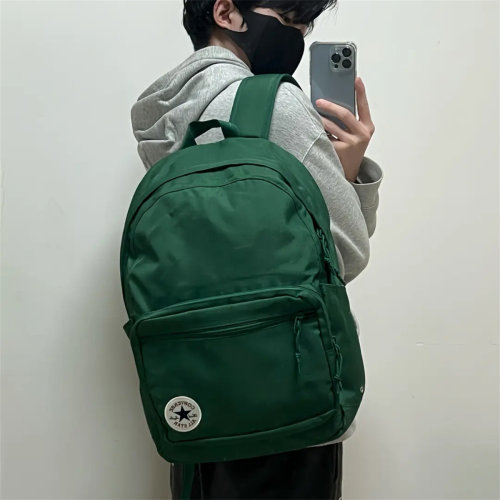CONVERSE匡威GO2绿色聚酯纤维双肩包 中号学生运动书包UA5796-F8G