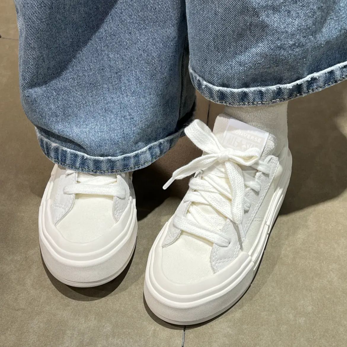 CONVERSE CURISE UU 正品匡威悠游鞋白色厚底休闲帆布鞋 A17681C图片