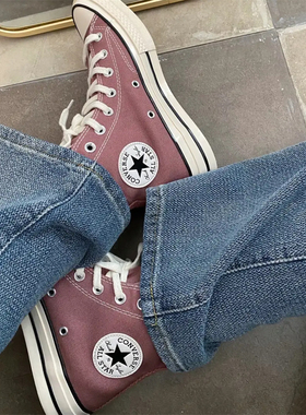 匡威CONVERSE CHUCK 1970S 三星标豆沙高帮男女情侣帆布鞋168510c