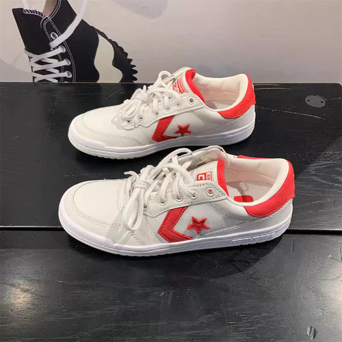 CONVERSE Fastbreak PRO 白红皮质剑星款低帮休闲鞋 A10348C