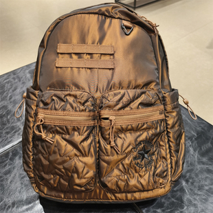 CONVERSE匡威新款土棕色双小包双肩包运动大容量书包10027968-A01