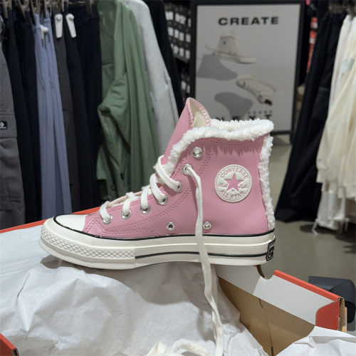 CONVERSE 1970S 正品匡威复古粉色牛皮革高帮休闲百搭板鞋A12449C