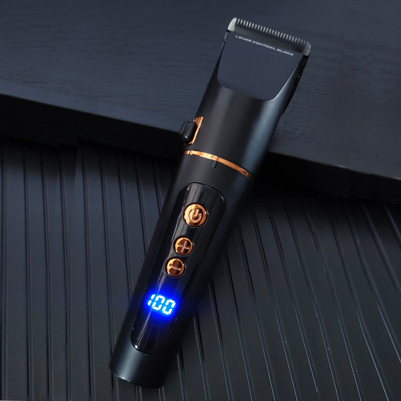 博尔胜理发器发廊专用电推剪液晶显示电量动力调节推子通用剃头剪