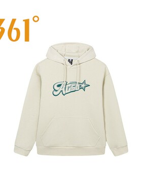 361度男子连帽套头卫衣加