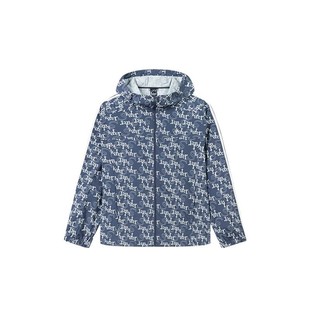 361度男士连帽防晒服印花新品2025年夏季361男单风衣时尚遮阳外套