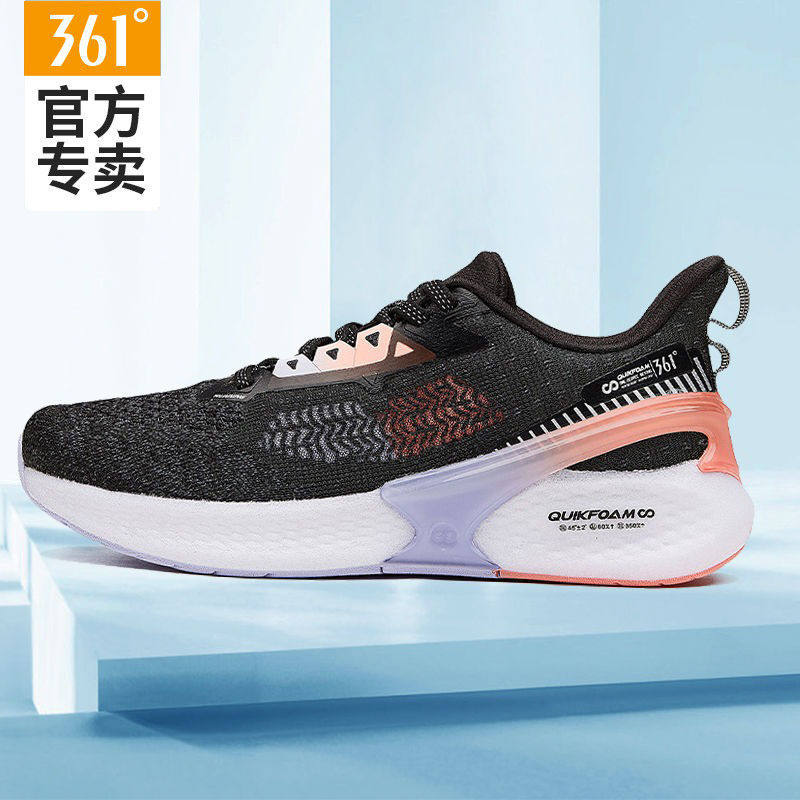 飞翼2.0网面透气跑鞋361女鞋运动鞋2022夏季新款q弹减震跑步鞋女d