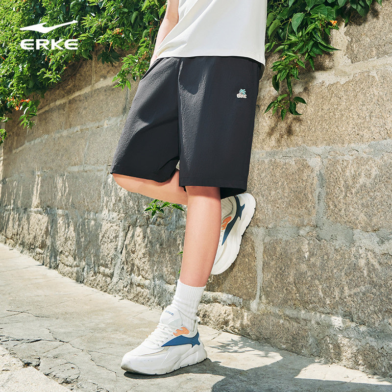 鸿星尔克运动短裤男夏季新款冰感透气休闲短裤户外骑行五分裤男