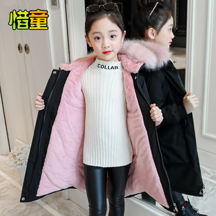 女童加厚派克服童装 棉服女孩加绒外套棉衣棉袄洋 儿童冬季