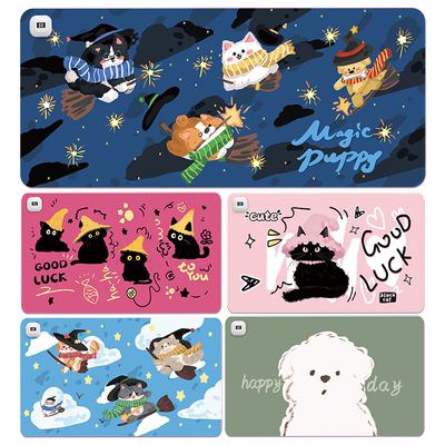 鼠标垫加热发热暖手暖桌垫猫咪狗