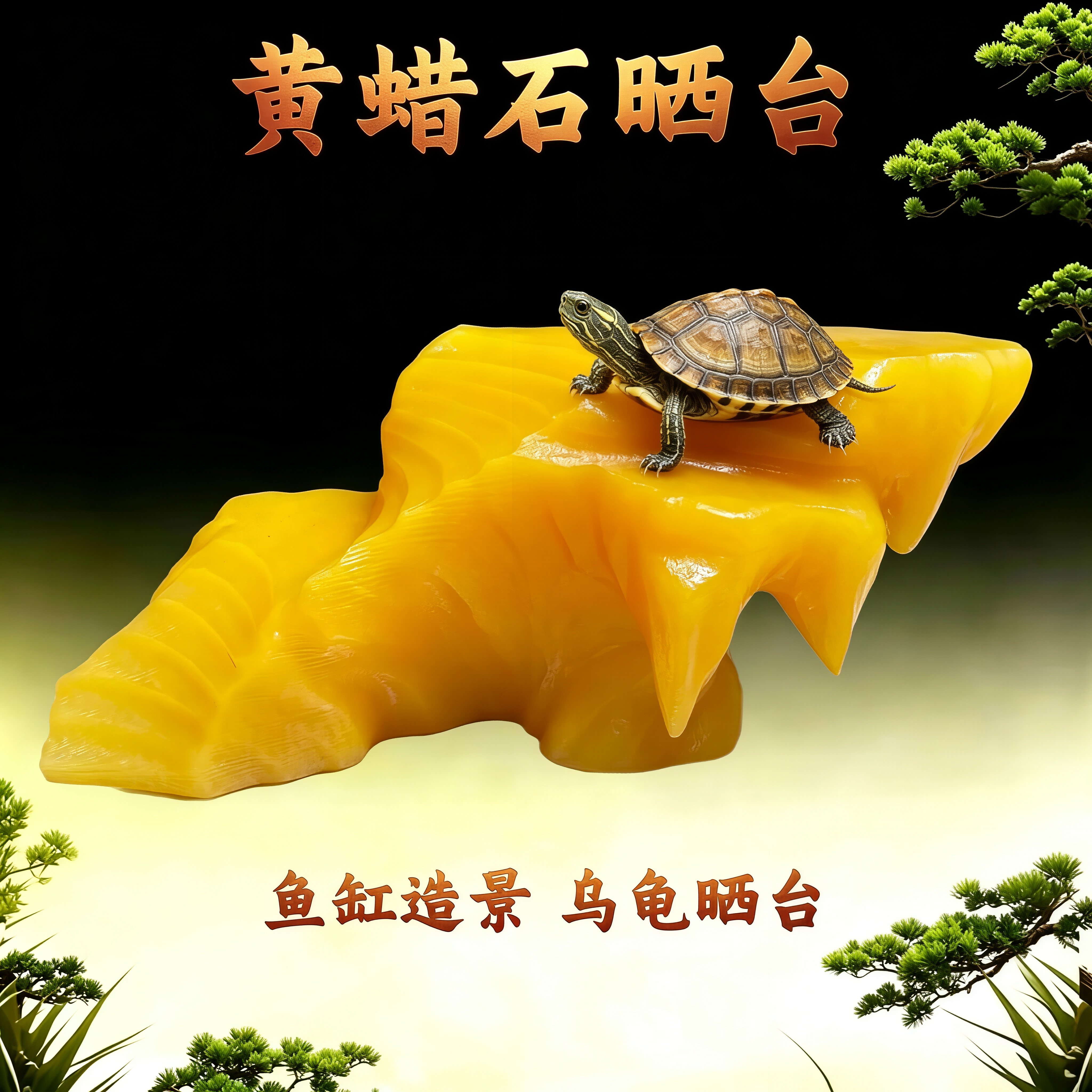 黄蜡石乌龟晒台发色窄桥小青墨蛋萨尔文造景石头包邮天然