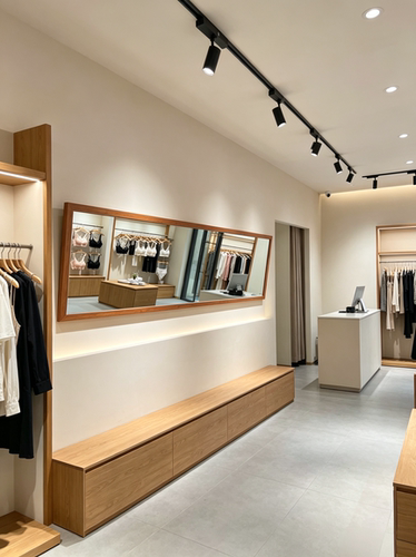 中古风实木装饰镜奶茶咖啡店餐厅背景墙装饰拍照打卡氛围感装饰镜