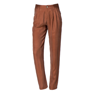 戈洛瑞丝金驼色夏薄款哈伦裤女高腰铜氨丝九分休闲宽松垂感萝卜裤