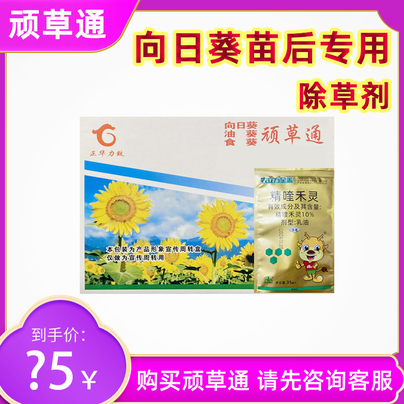 向日葵顽草通 油葵顽草通苗后专用除草剂灭草剂农药玩草通