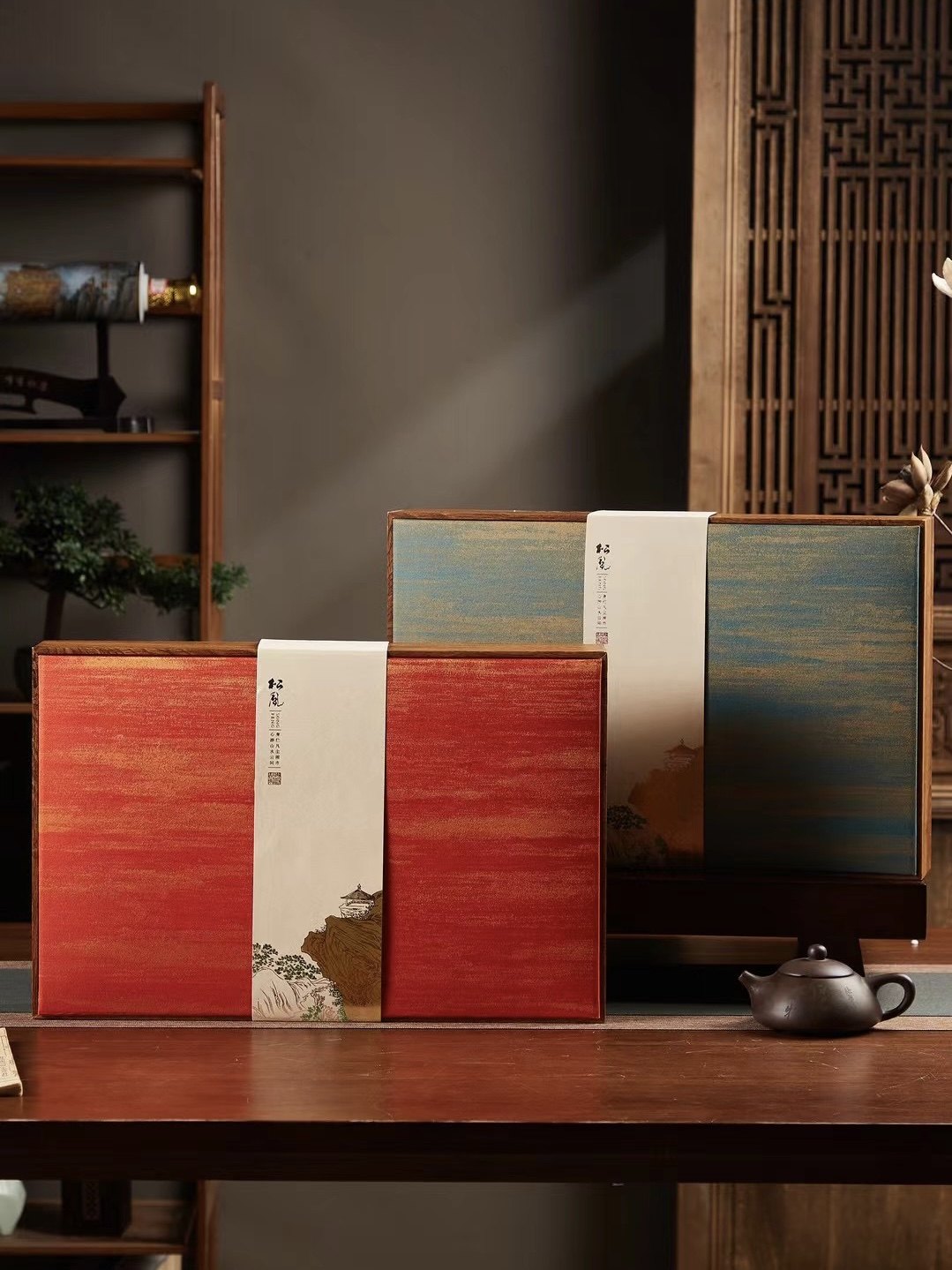 布艺普洱茶包装盒福鼎老白茶七子饼100/200/357g装单双饼空礼品盒