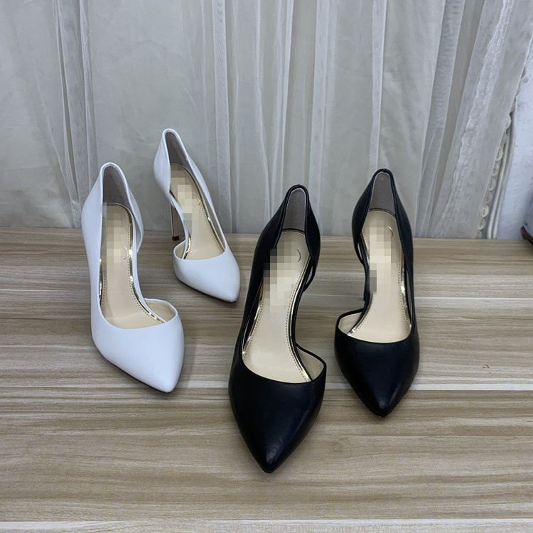 外贸原单女鞋甜美尖头纯色细跟百搭侧空时尚职业欧美舒适高跟鞋,女鞋,浅口单鞋,淘宝优惠券,粉丝福利购,淘宝优惠卷