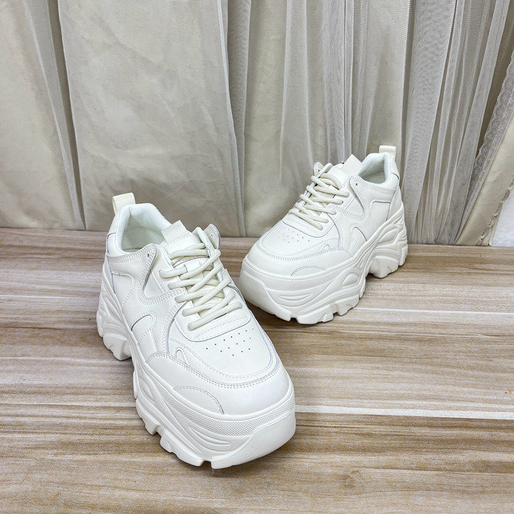 Lady Shoes外贸原单女鞋真皮时尚新款圆头纯色厚底休闲板鞋老爹鞋,女鞋,老爹鞋,淘宝优惠券,粉丝福利购,淘宝优惠卷