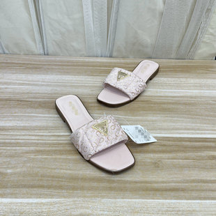 外贸原单女鞋新款shoes平底方头关税原因时尚百搭舒适日常凉拖鞋