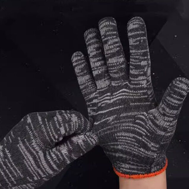 特价手套劳保灰线子手套工地耐磨耐用工人干活加厚款男棉纱线手套