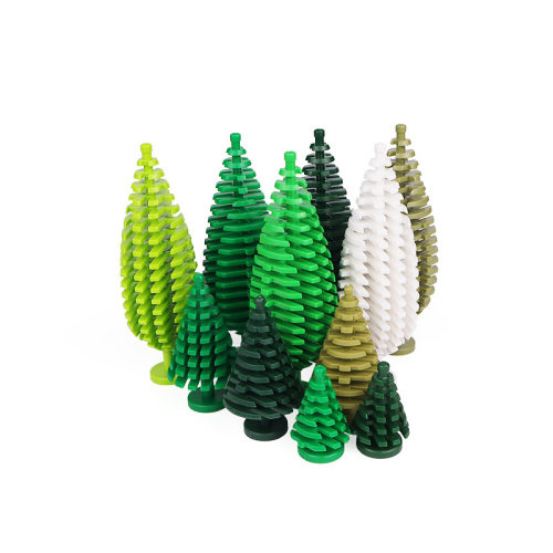 植物森林小松树积木拼装玩具