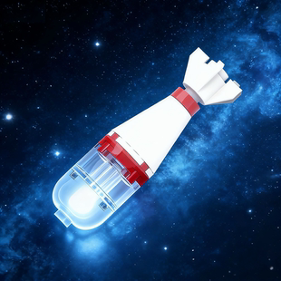 适用乐小高积木小男孩原子弹核弹导弹模型邱小姐军事武器拼装玩具