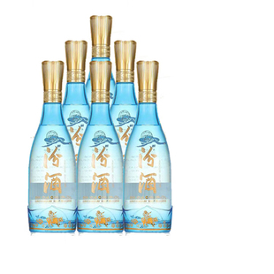 【新品】汾酒53度牧童水晶汾酒玻汾475mlX6高度清香型白酒6瓶装