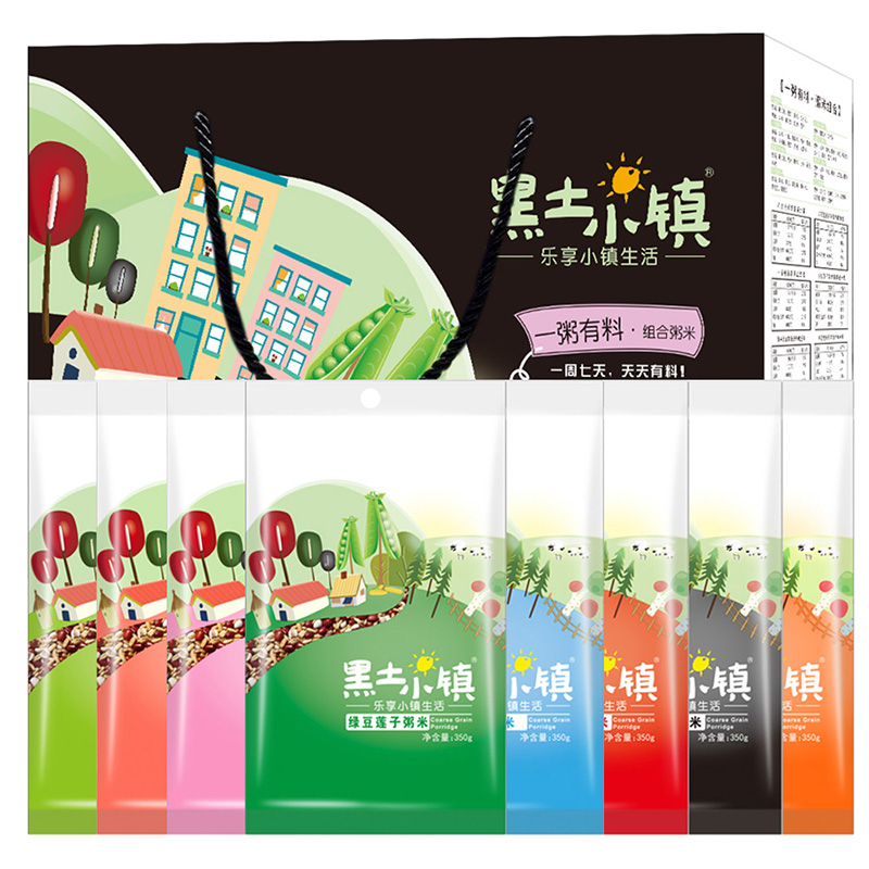 黑土小镇一粥有料粥米2800g东北新粮五谷杂粮粗粮组合团购礼盒装
