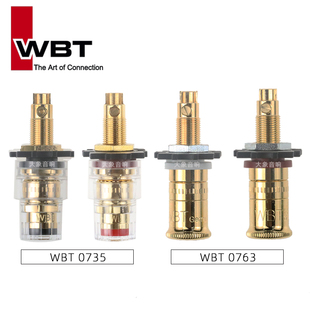 德国原装WBT 0763 和 0735散装版镀金发烧音箱喇叭功放柱插头端子
