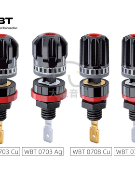 德国行货WBT 0703/0708纯铜纯银发烧音箱喇叭接线柱插座 散装促销