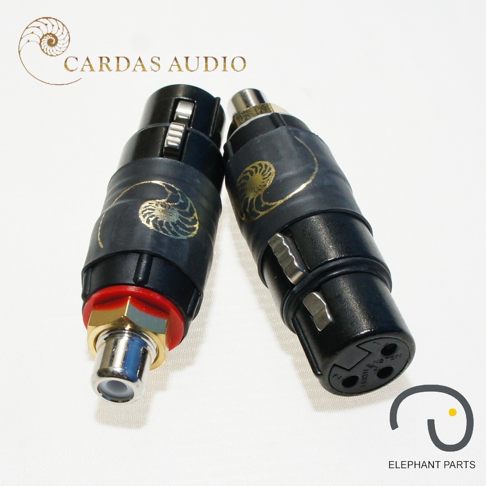 美国原装 CARDAS 卡达斯 RCAF/XLRF   单端/平衡母插转换头