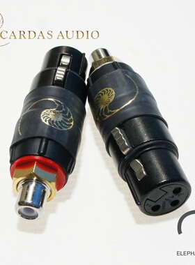 美国原装 CARDAS 卡达斯 RCAF/XLRF   单端/平衡母插转换头
