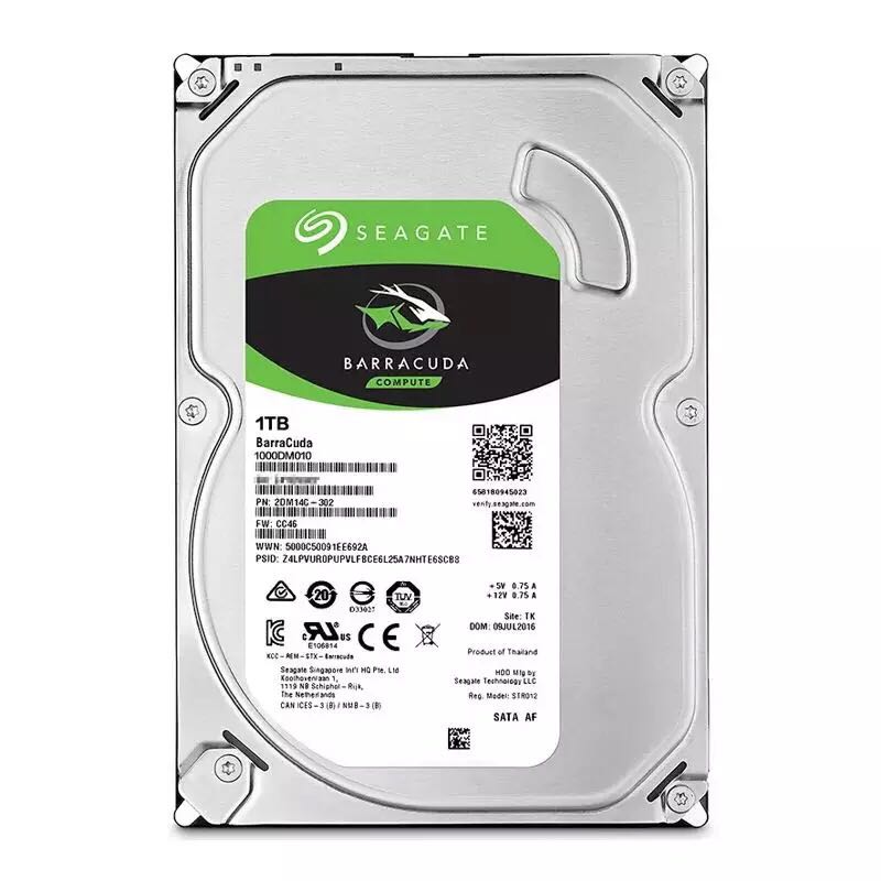 seagate/希捷st1000dm010 1tb新酷鱼台式电脑机械硬盘 1t监控硬盘
