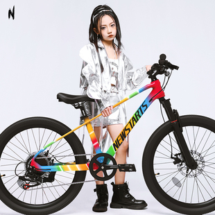 小探险家儿童自行车16 20寸男中大童超轻山地脚踏镁合金避震单车