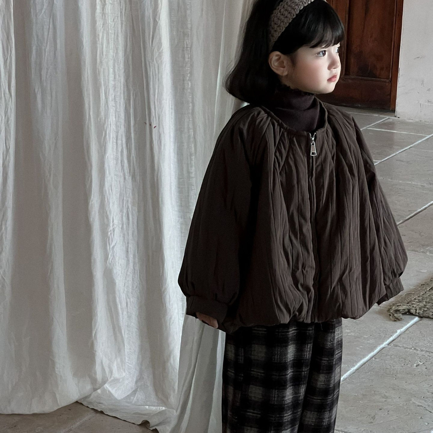 女童儿童棉服宝宝棉袄棉衣2025新款冬款韩版短款面包服百搭外套