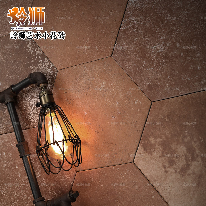 岭狮 美式乡村客厅地面瓷砖仿古砖 入户厨房卫生间防滑花砖六角砖|msdalam kategori keluarga memasang ibu, jubin seramik, bata antik (termasuk batu budaya) - dari Buy2taobao.com untuk memberikan perkhidmatan ejen Taobao profesional membeli