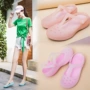 2019 mới sandal giày lỗ nữ mùa hè đế bằng chống trượt cho phụ nữ mang thai đi biển đi dép lê đế dày - Dép dép đi học nữ cấp 2